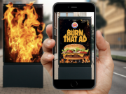 Burger King verbrennt Anzeigen seiner Rivalen